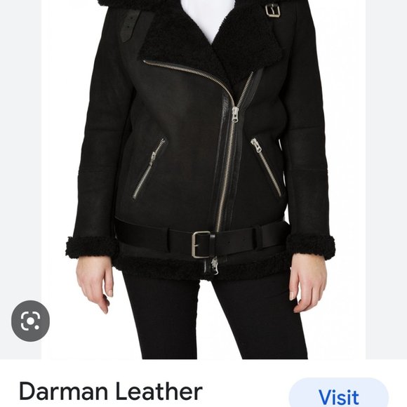 New Muubaa Darman Leather Aviator women's jacket - Picture 2 of 3